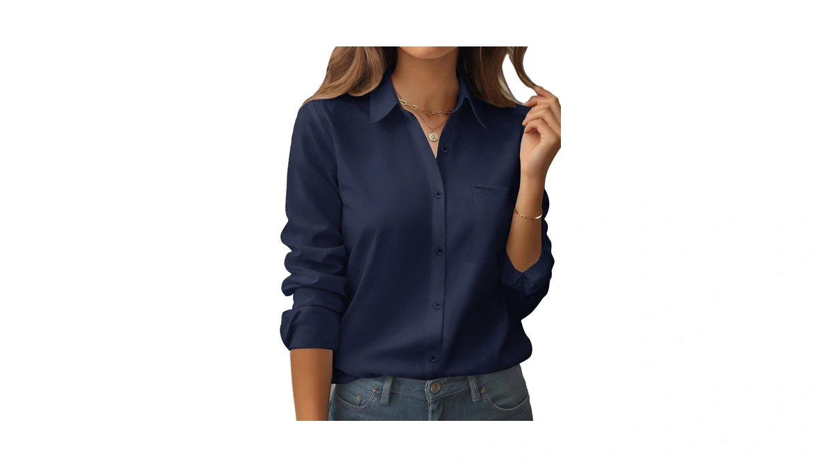 Zeagoo Button Down Blouses For Women Business Casual Dress Shirt