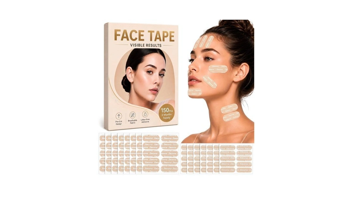 Quntera Face Tape Strips For Wrinkle Smoothing, Japanese Pre-cut Face
