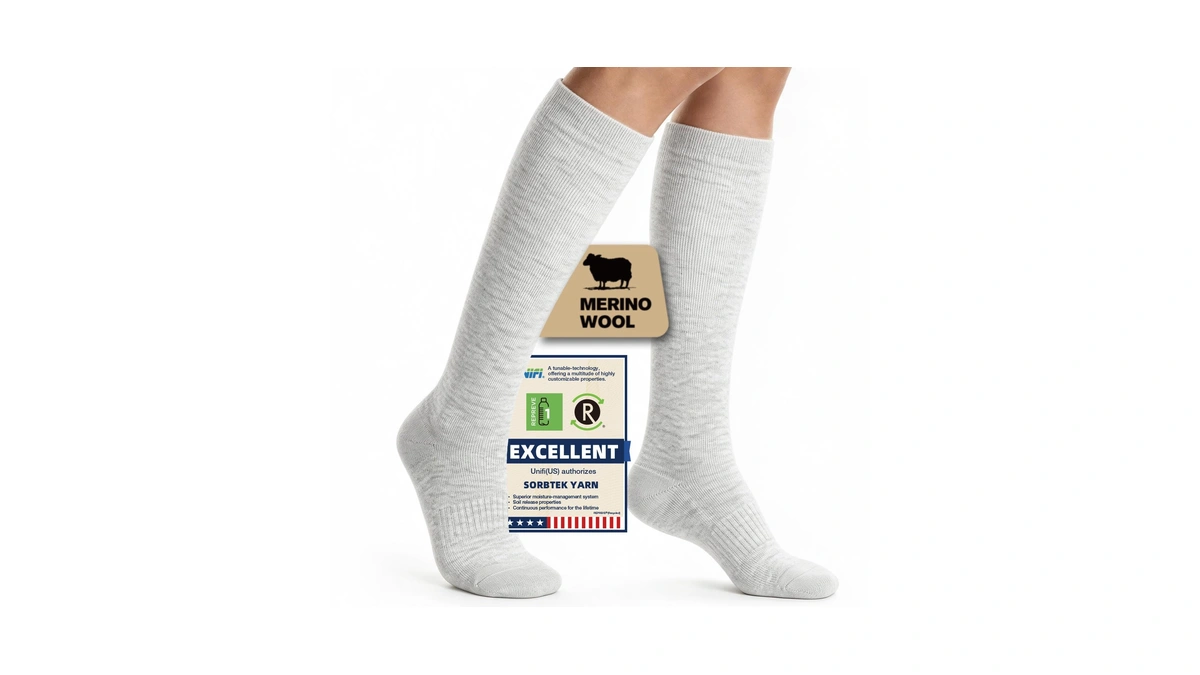 Iambamboo Merino Wool Compression Socks For Women Men 15-20 Mmhg