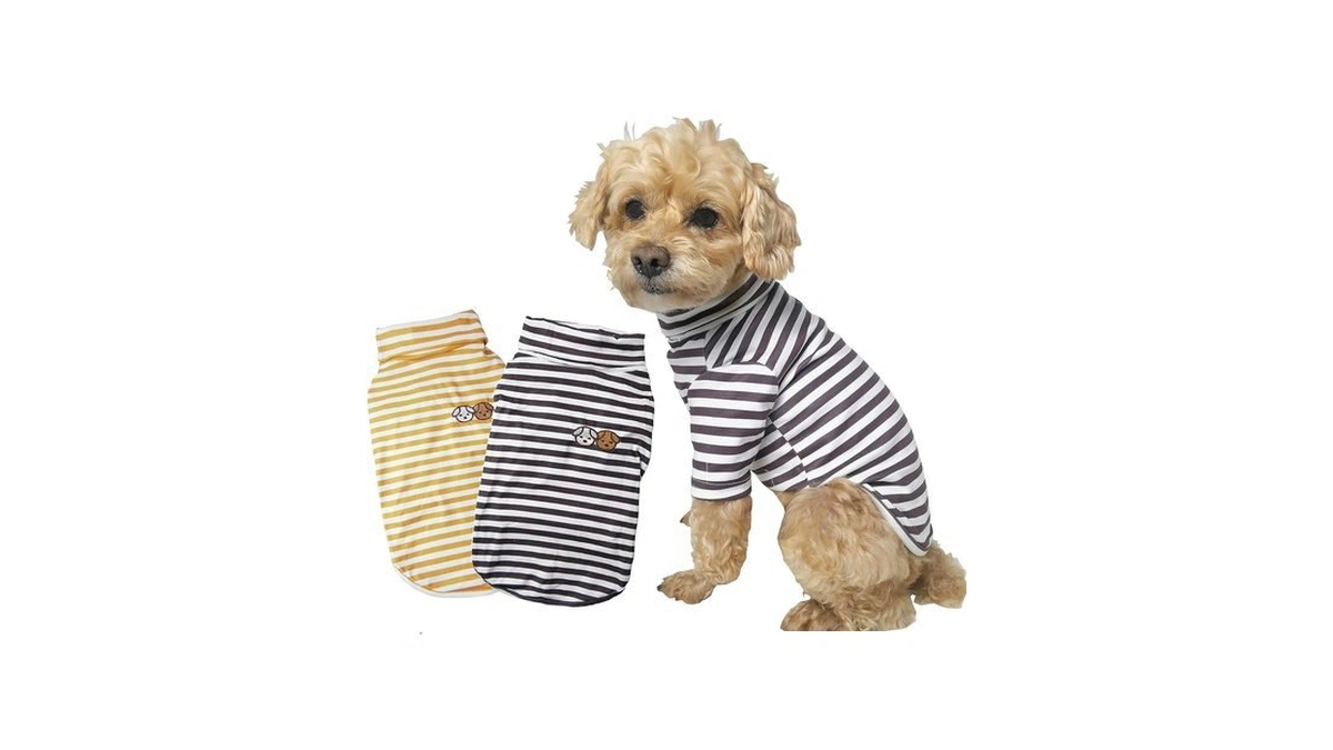 Pack Of 2 Cute Doggie Embroidery Dog Pullover Stretchy Puppy