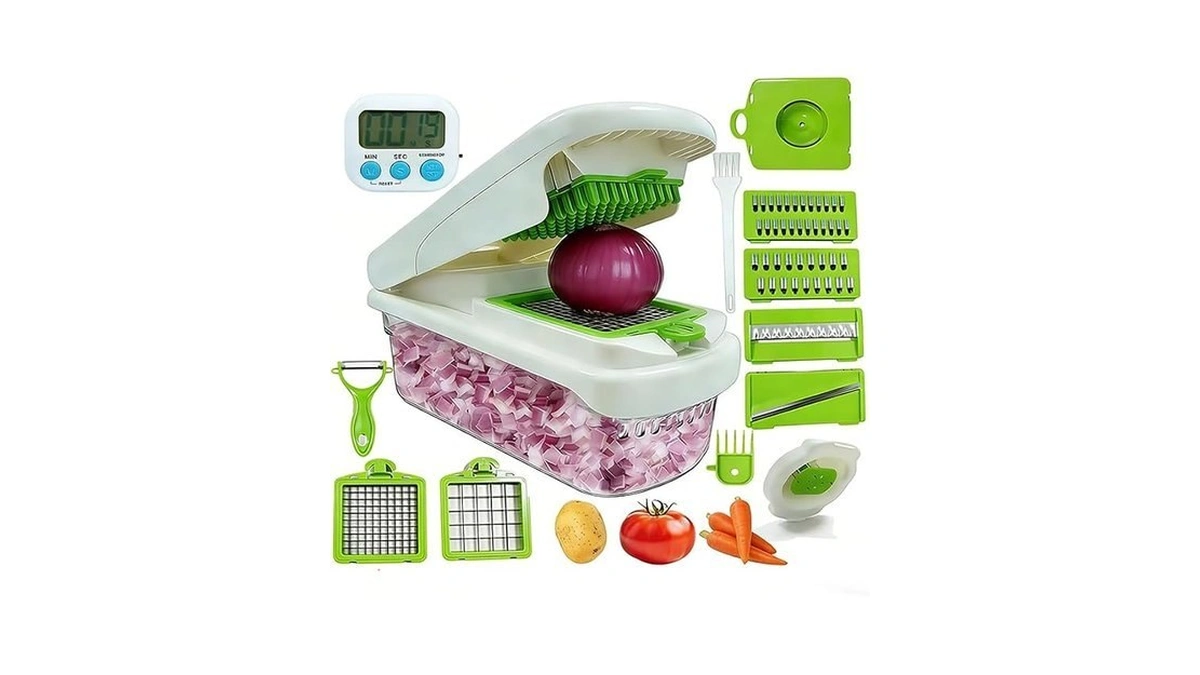Bbek Vegetable Slicer And Chopper With Container And Lid, Mandoline
