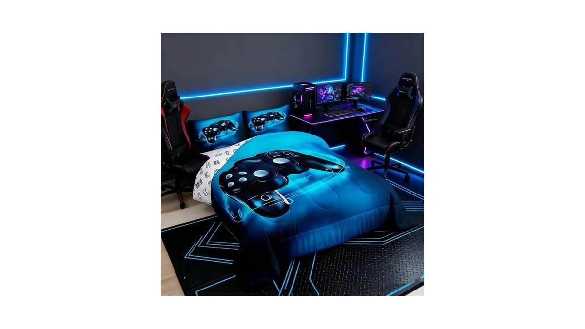 Feelyou Gamer Bedding Set Twin Size For Kids Boys Girls