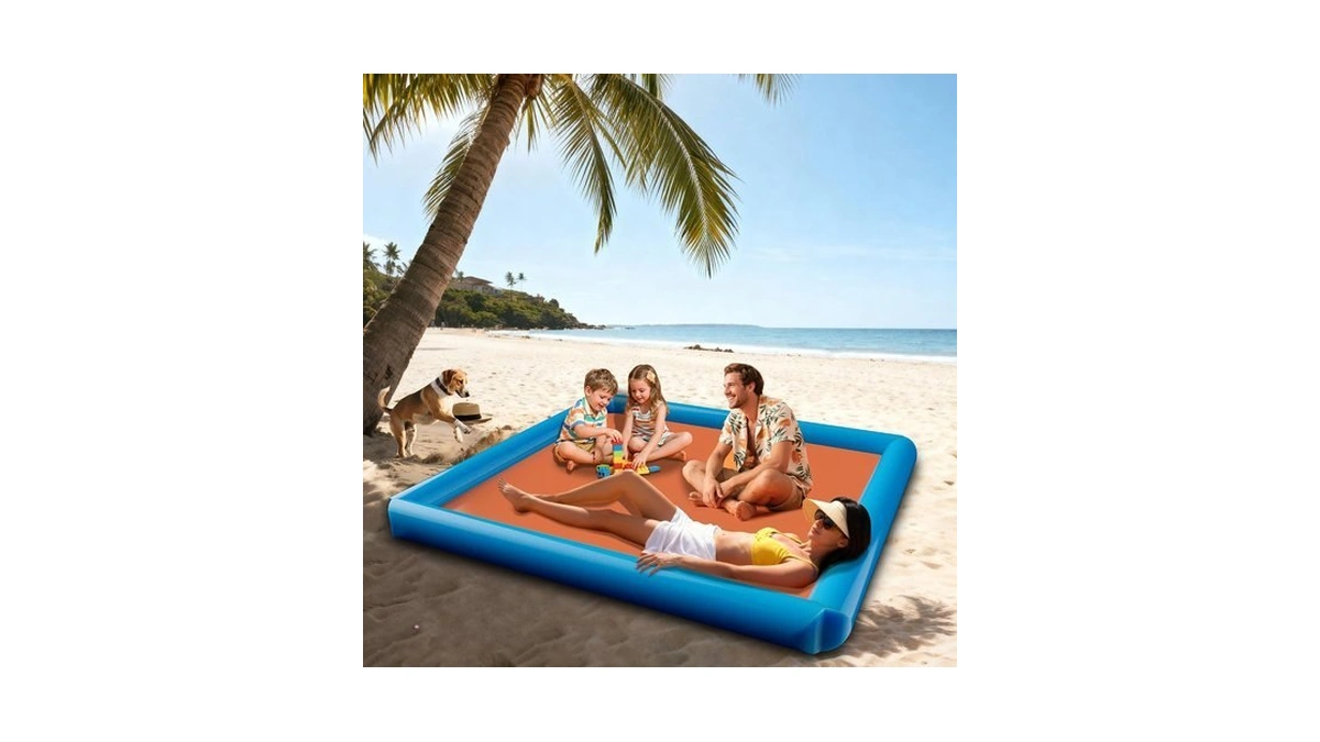 2-in-1 Sand Free Beach Blanket & Tent - 79"x83" Waterproof