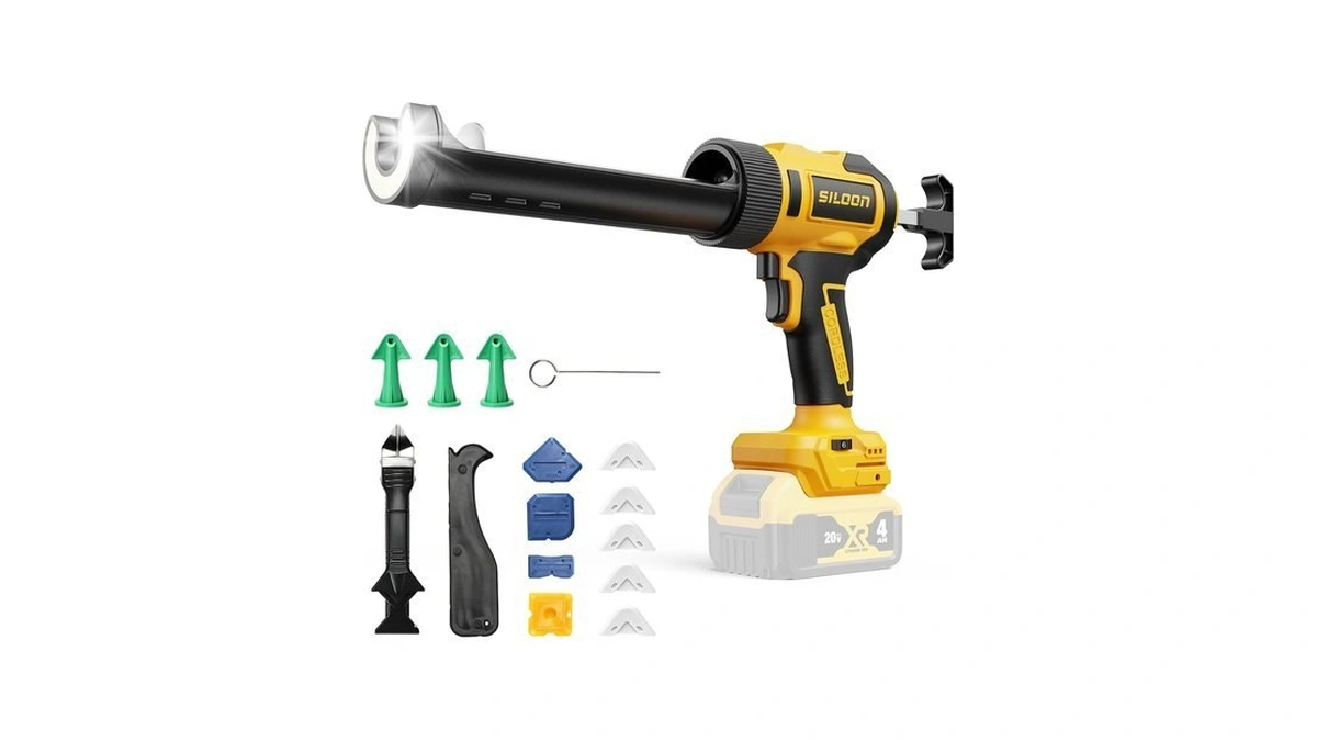 Electric Caulking Gun Compatible With Dewalt 20v Max Battery, 10