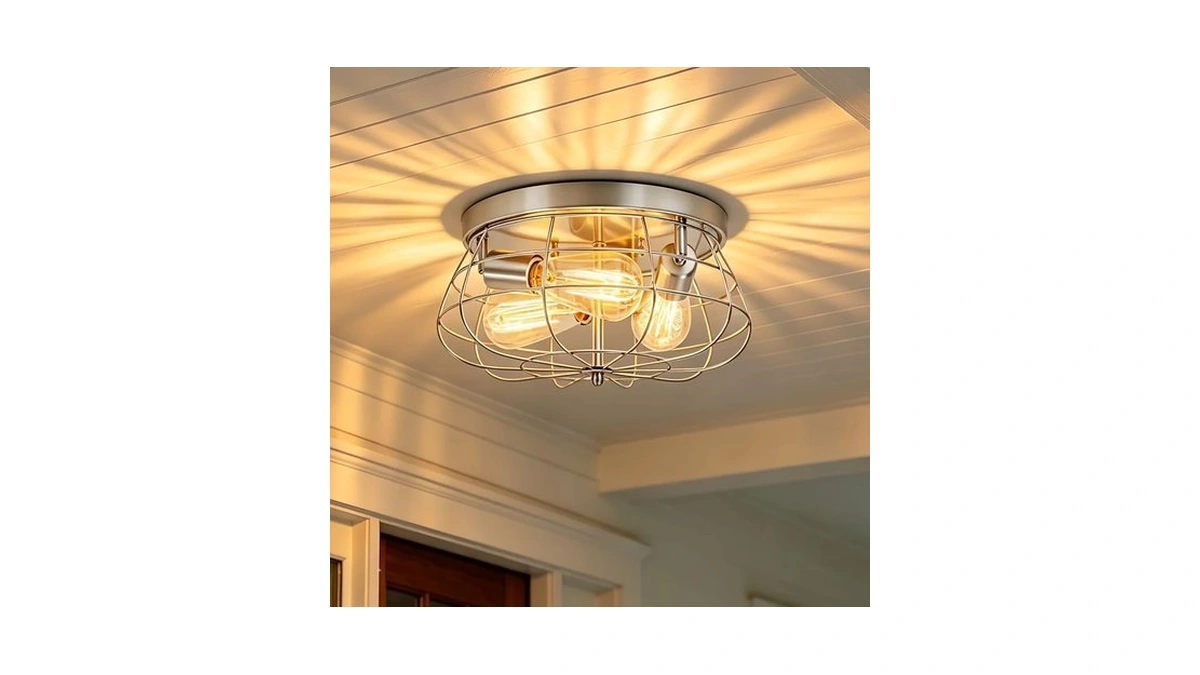 Brushed Nickel Farmhouse Ceiling Lights Amazo...