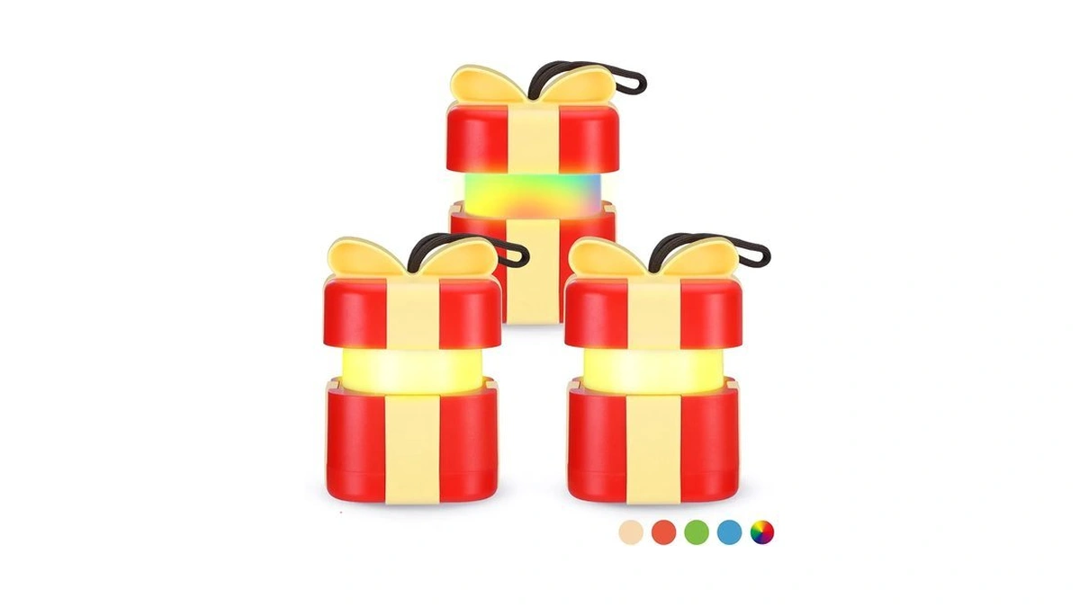Everbrite 3-pack Gift Box Lantern With Aaa Batteries, 5 Light
