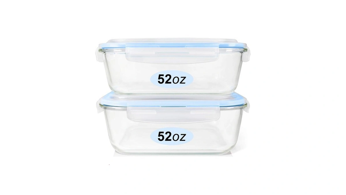 Ecoevo Glass Food Storage Containers Set, Large Size Containers With