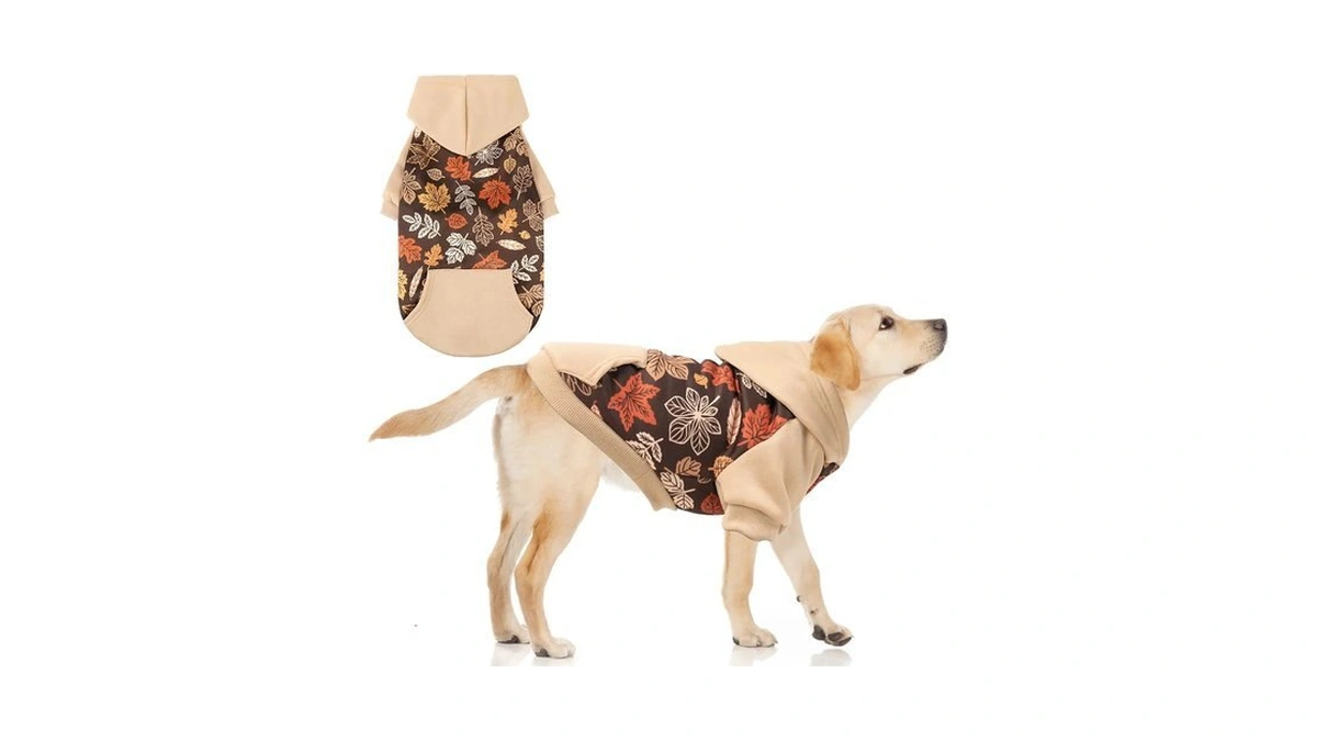 Kooltail Fall Dog Clothes, Thanksgiving Pet Hoodie Sweater Sweatshirt, L
