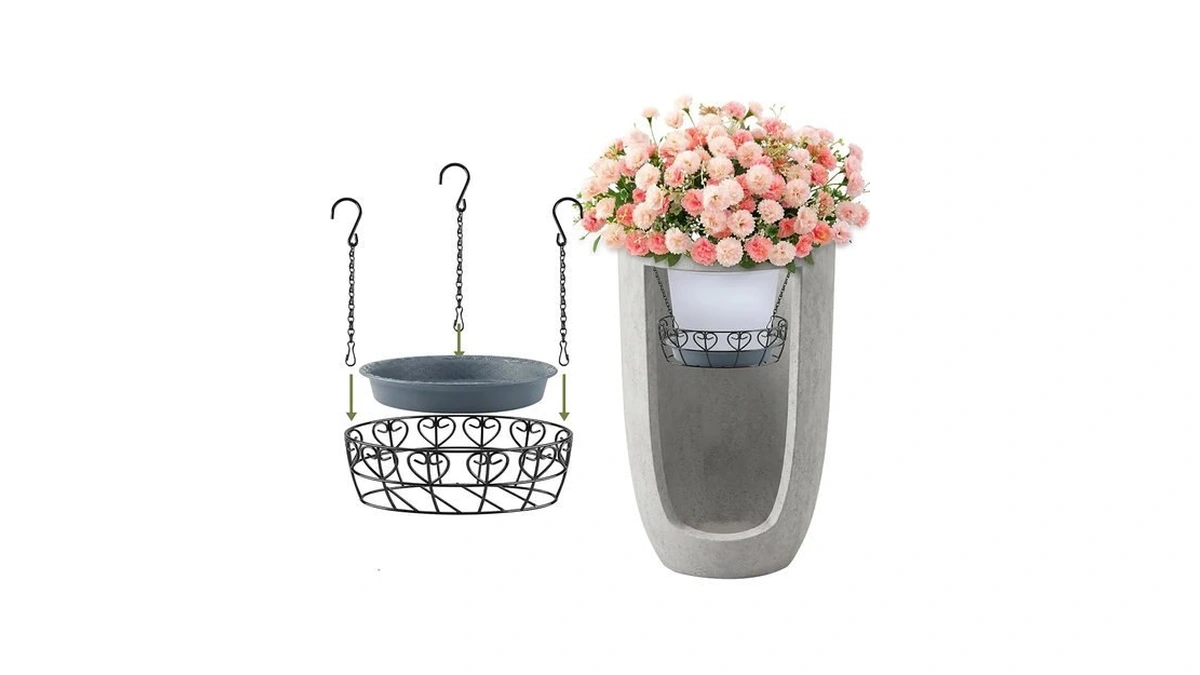 Ucandy Adjustable Planter Inserts For Large Pots, Metal Planter Insert
