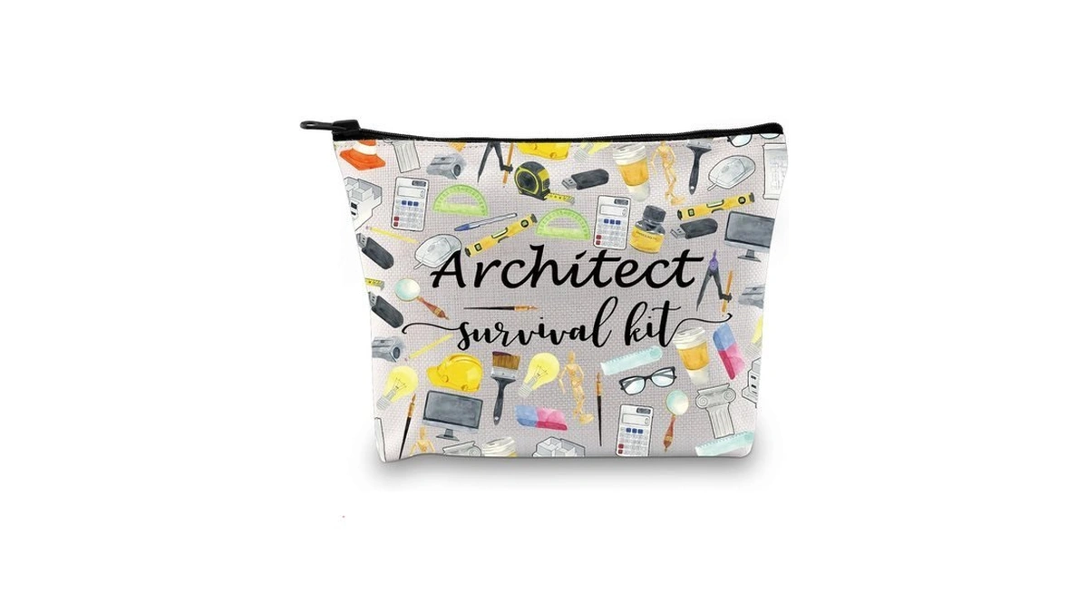 Gjtim Architecture Student Gift Survival Kit Zipper Pouch Makeup Bag