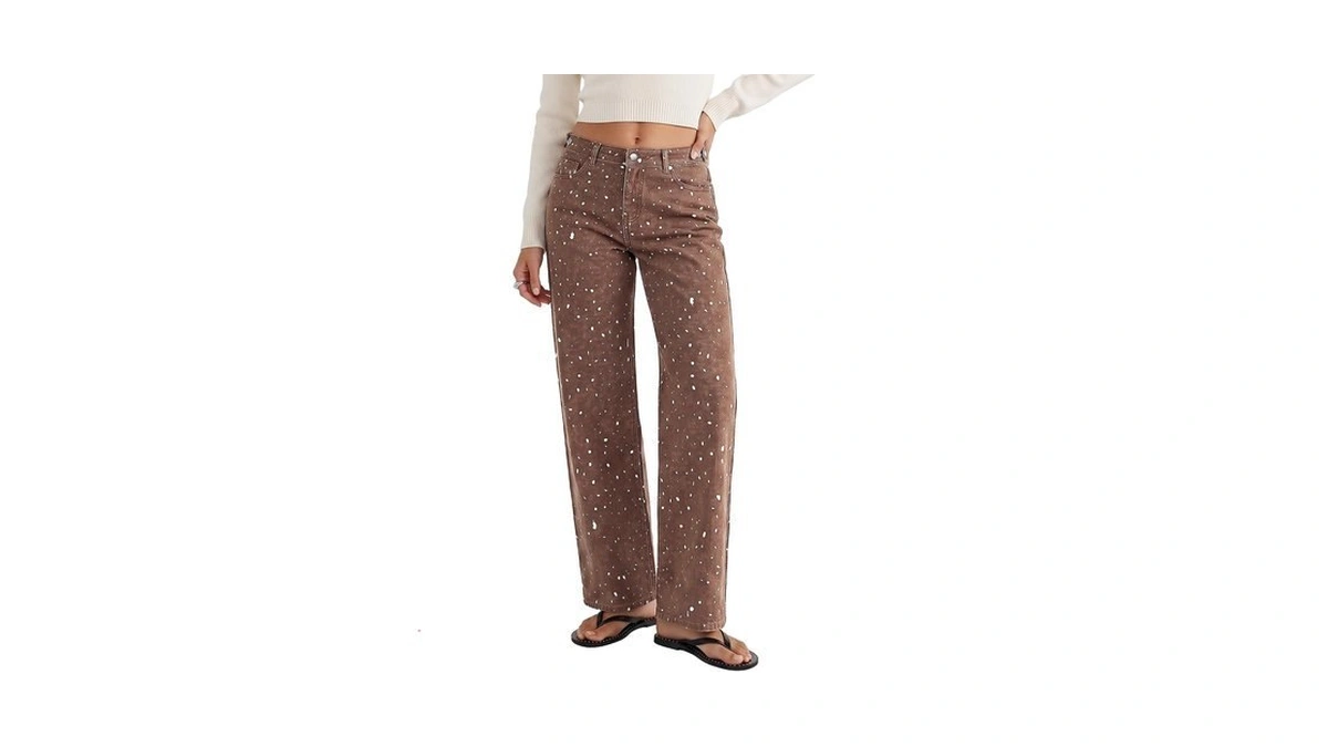 Grapent Womans Jeans Animal Print Jean Outfits For Women Trendy