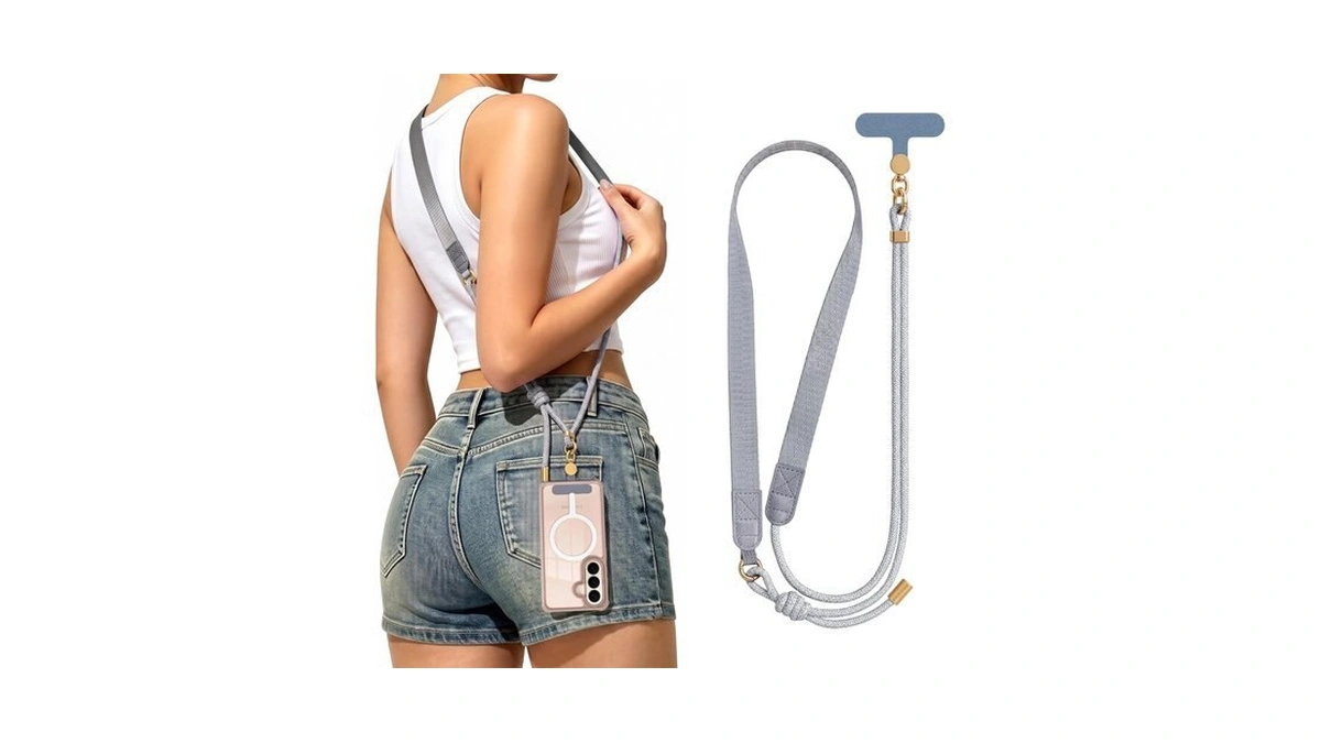 Zoytone Phone Lanyard Crossbody Adjustable Strap For Travel Outdoor Grey