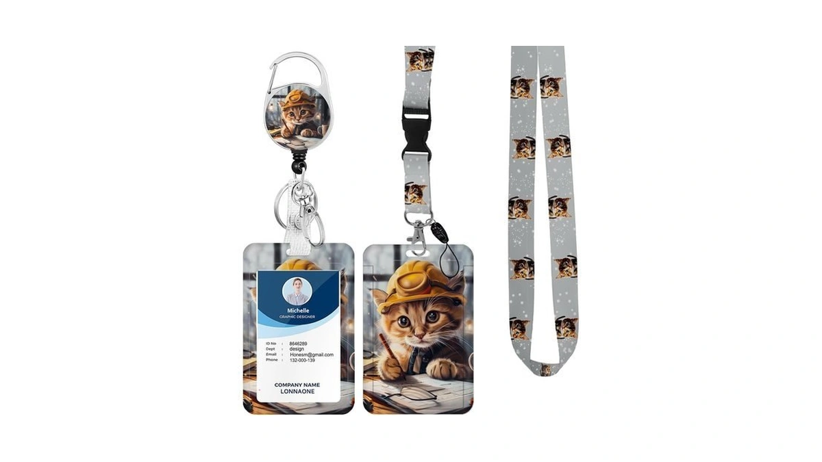 Lanyard With Badge Holder,retractable Badge Reel With Detachable Neck Lanyard