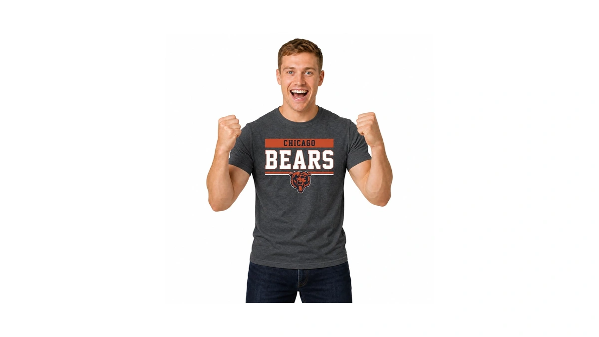 Team Fan Apparel Chicago Bears Charcoal T-shirt For Men And