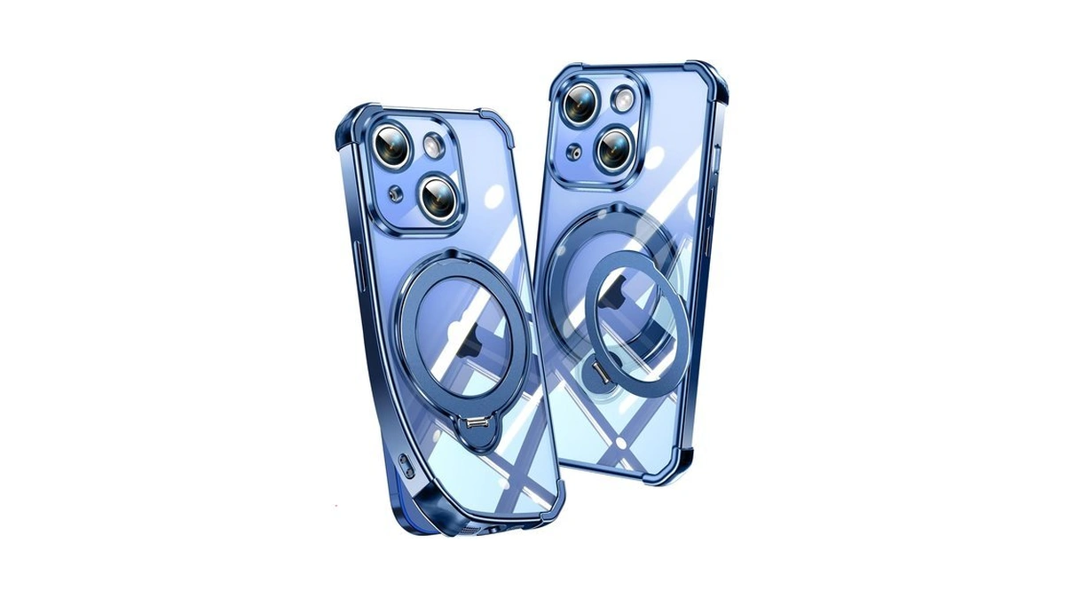 Soft Case For Iphone 15 With 360° Magnetic Stand, Fit