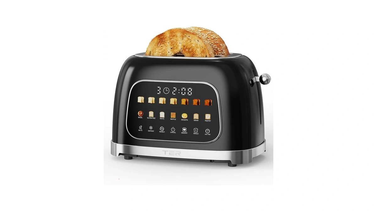 Ter Touch Screen Toaster 2 Slice, 1.5" Wide Slot, Stainless
