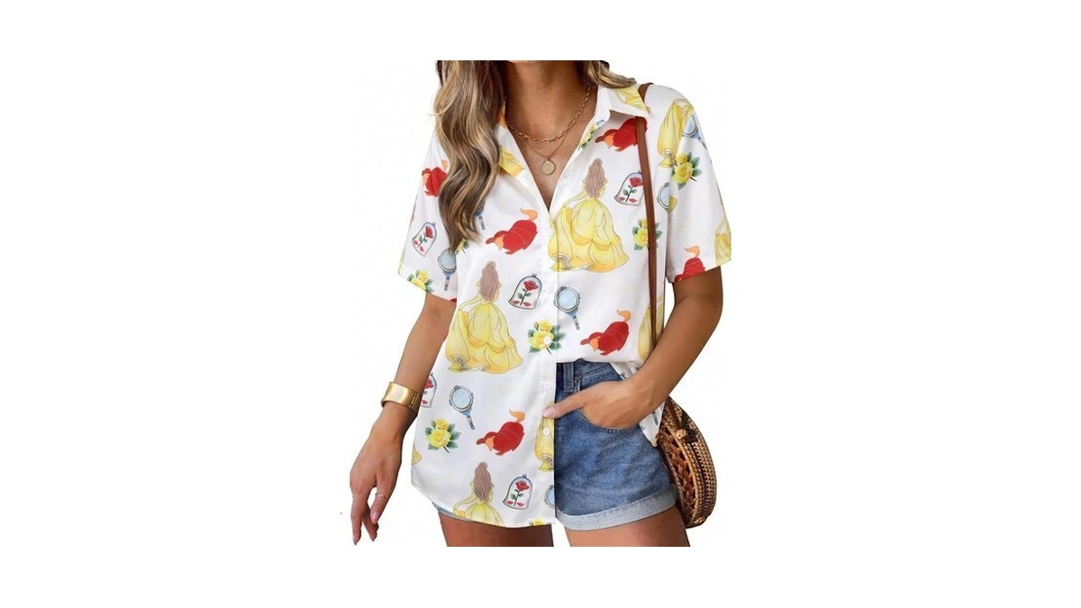 Magical Shirt Women Magic Hawaiian Shirts Princess Tshirt Funny Castle