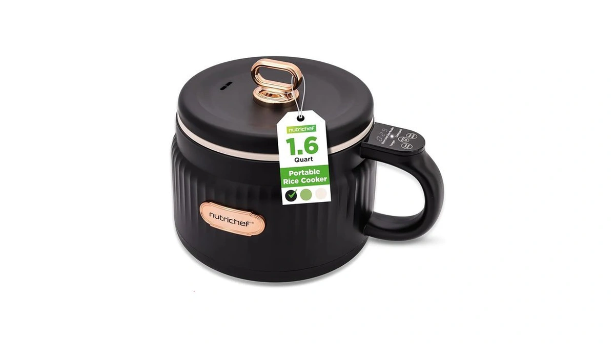 Nutrichef 1.6 Qt Portable Electric Rice Cooker & Lunch Maker