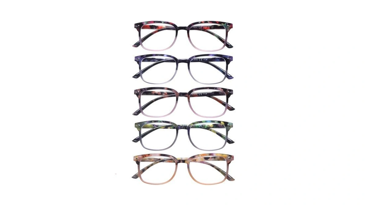 Stastend 5 Pack Reading Glasses Blue Light Blocking For Women,computer