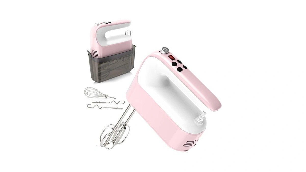 Yomelo 9-speed Digital Hand Mixer Electric, 400w Powerful Dc Motor,