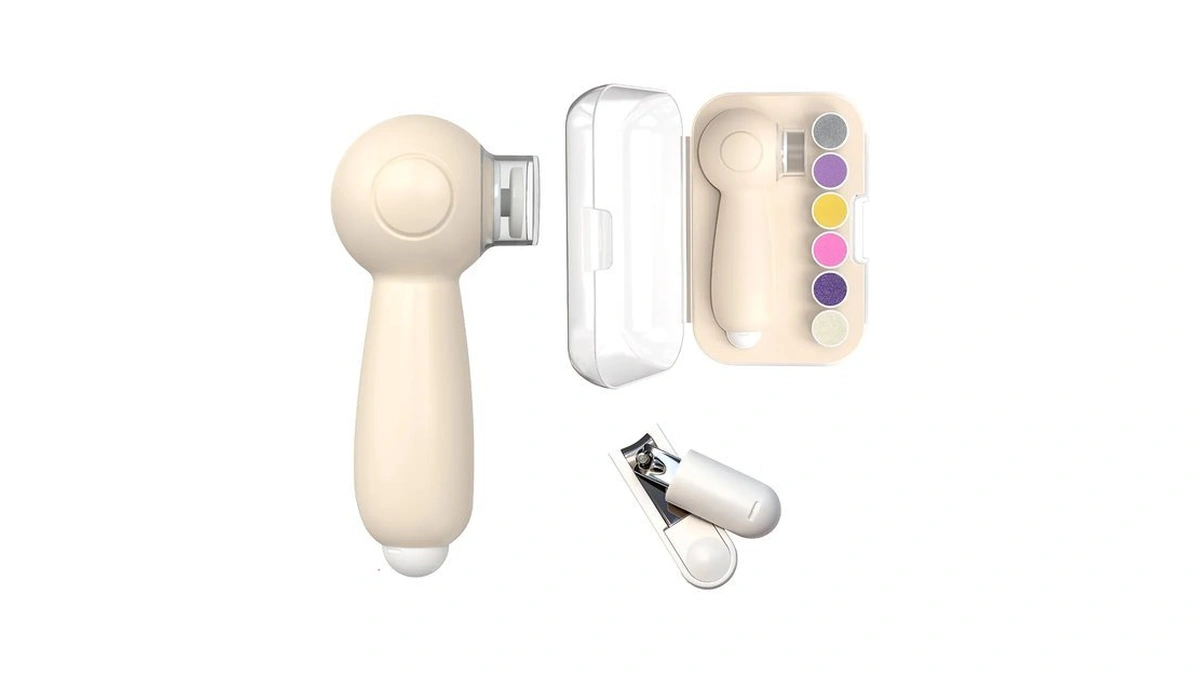 Baby And Adult 2-in-1 Electric Nail File - 6 Replaceable