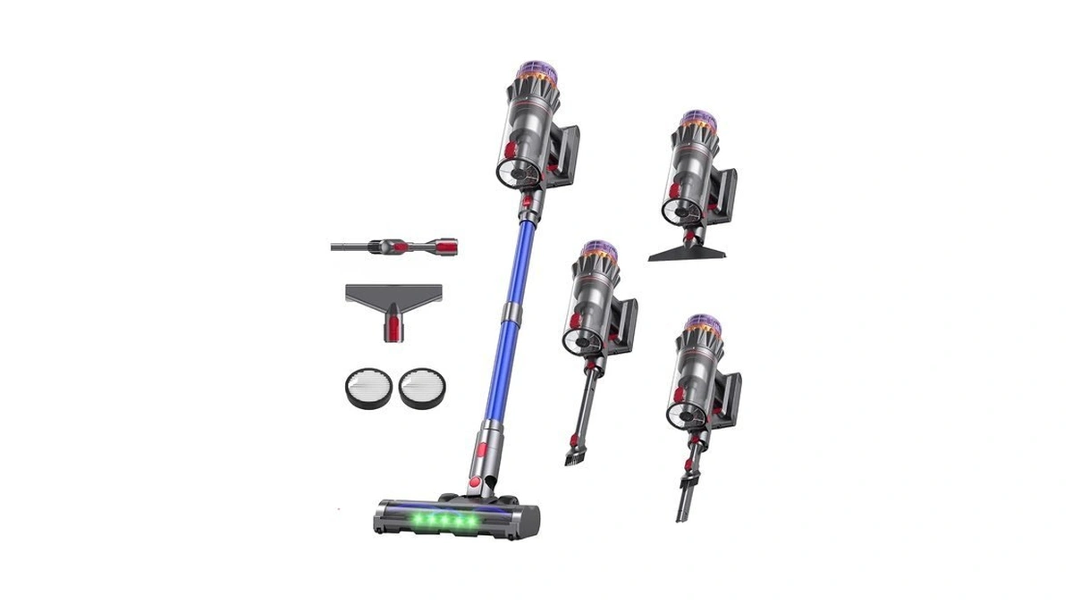 Cordless Stick Vacuum Cleaner, 600w 55kpa 70mins For Home, Pet