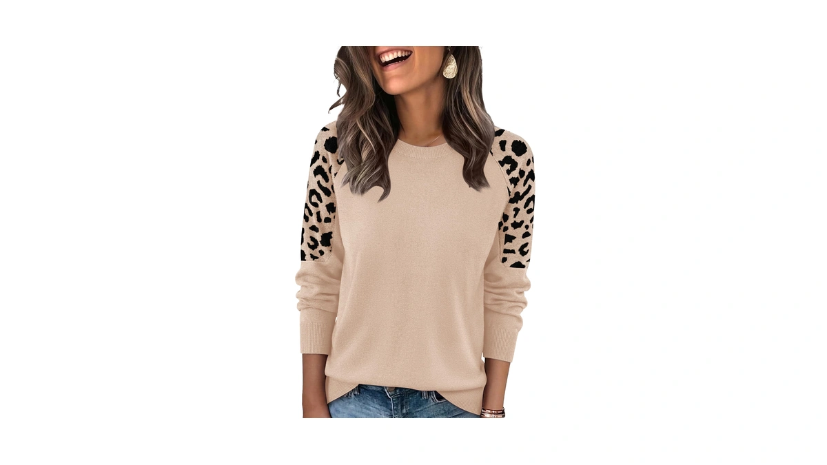 Wiholl Long Sleeve Shirts For Women Early Fall Fashion Leopard
