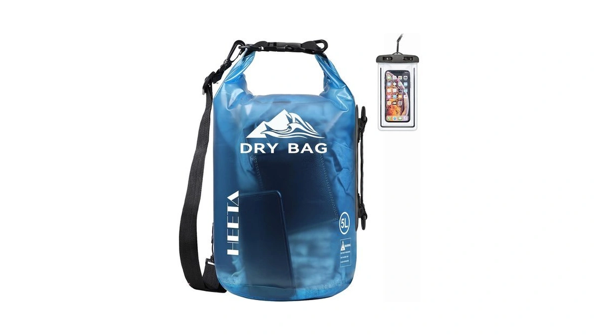 Heeta Dry Bag Waterproof Backpack With Phone Case (transparent Blue,