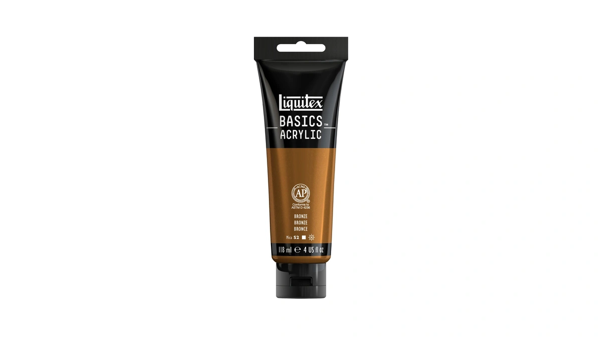Liquitex Basics Acrylic Paint, 4-oz Tube, Bronze