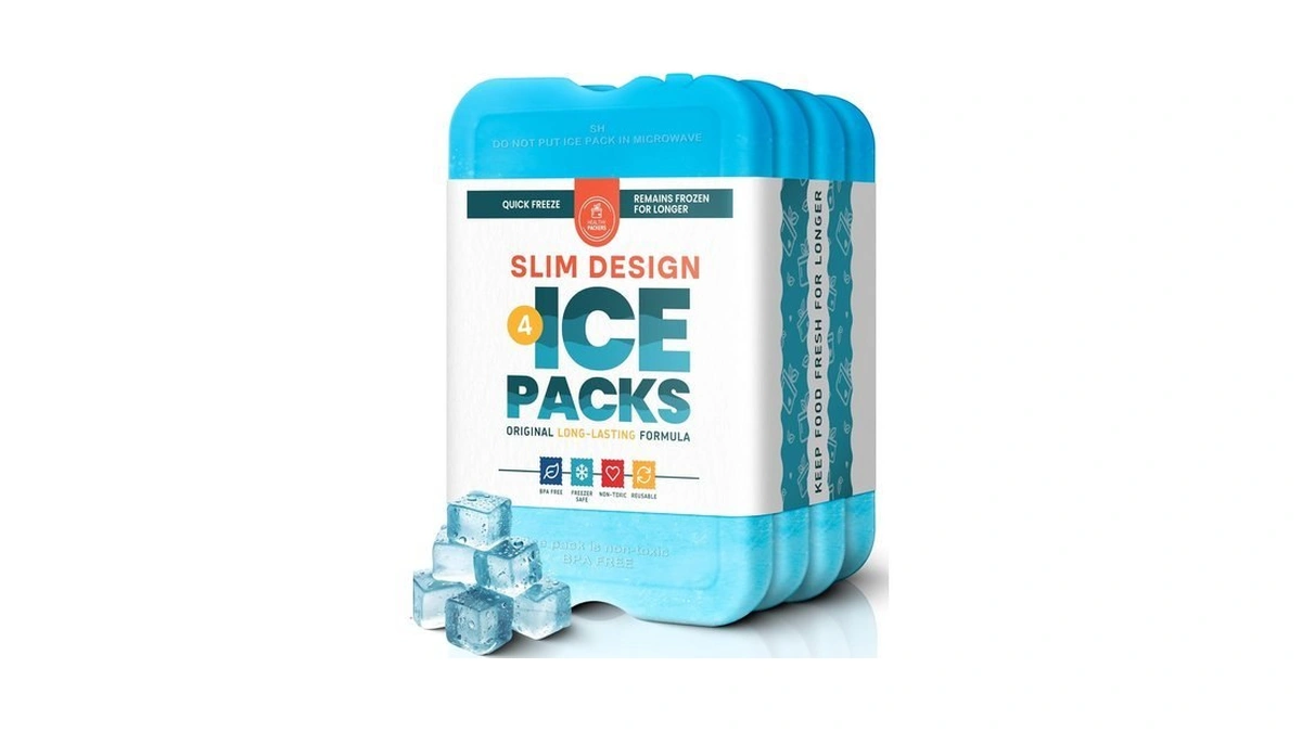 Healthy Packers Ice Packs For Lunch Boxes & Coolers, Slim
