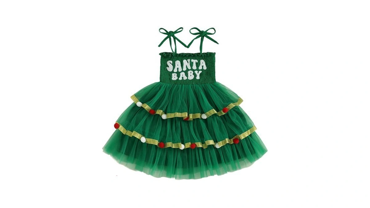Amazon : Toddler Girl Christmas Outfit Smocked Sl