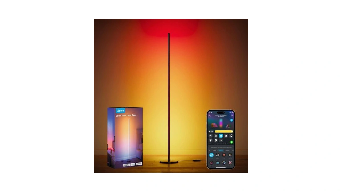 Govee Rgbic Floor Lamp Basic, 1000lm Led Corner Lamp, Black