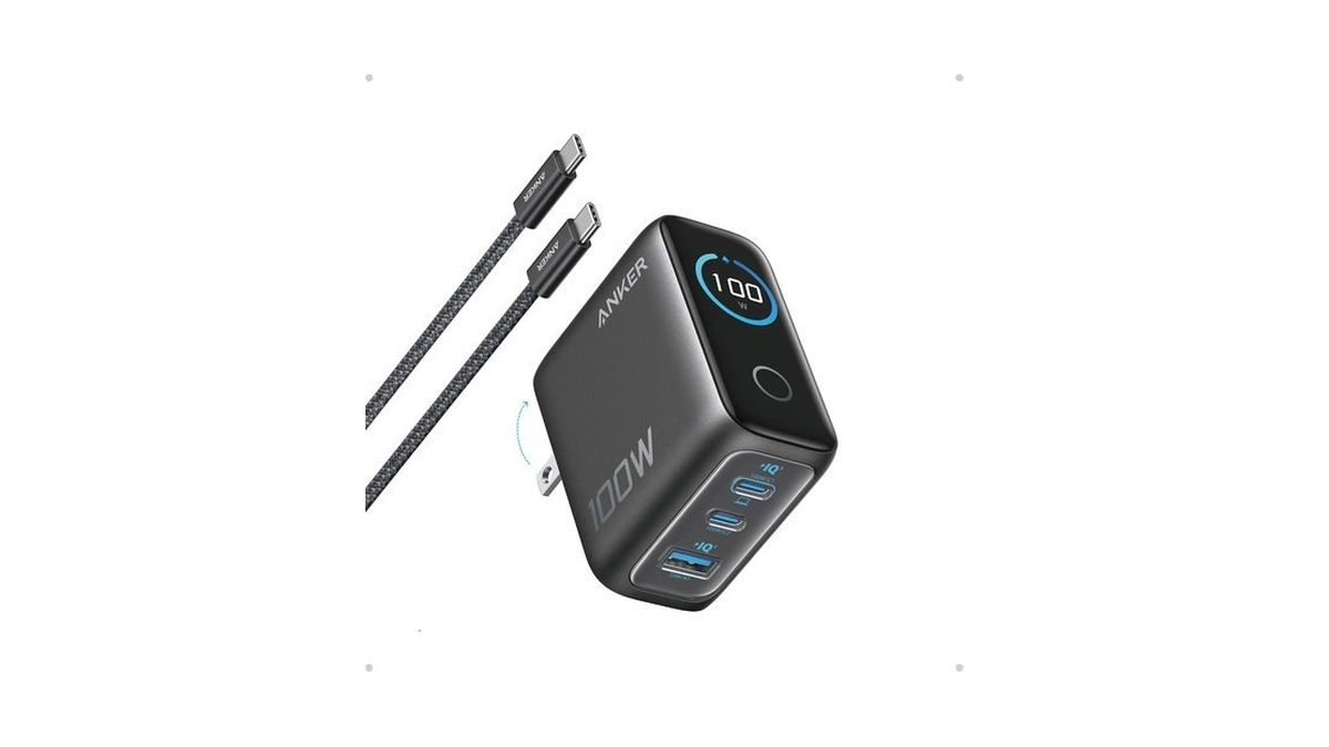 Anker 100w Max Usb C Charger, 3-port Gan Phone Charger