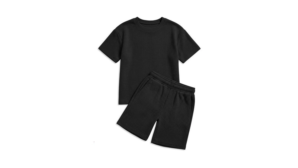 Joymotion Boys' 2 Piece Summer Sets 5-14y, Black, 9-10 Years