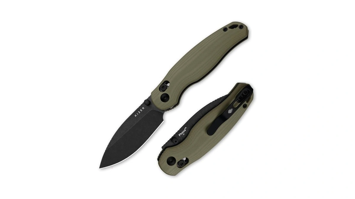 Kizer Phoca Cd Pocket Knife, 2.95" Drop Point D2 Blade
