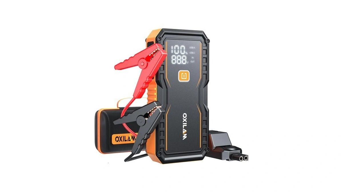 Oxilam Jump Starter 6000a For All Gas/12l Diesel, Car Battery