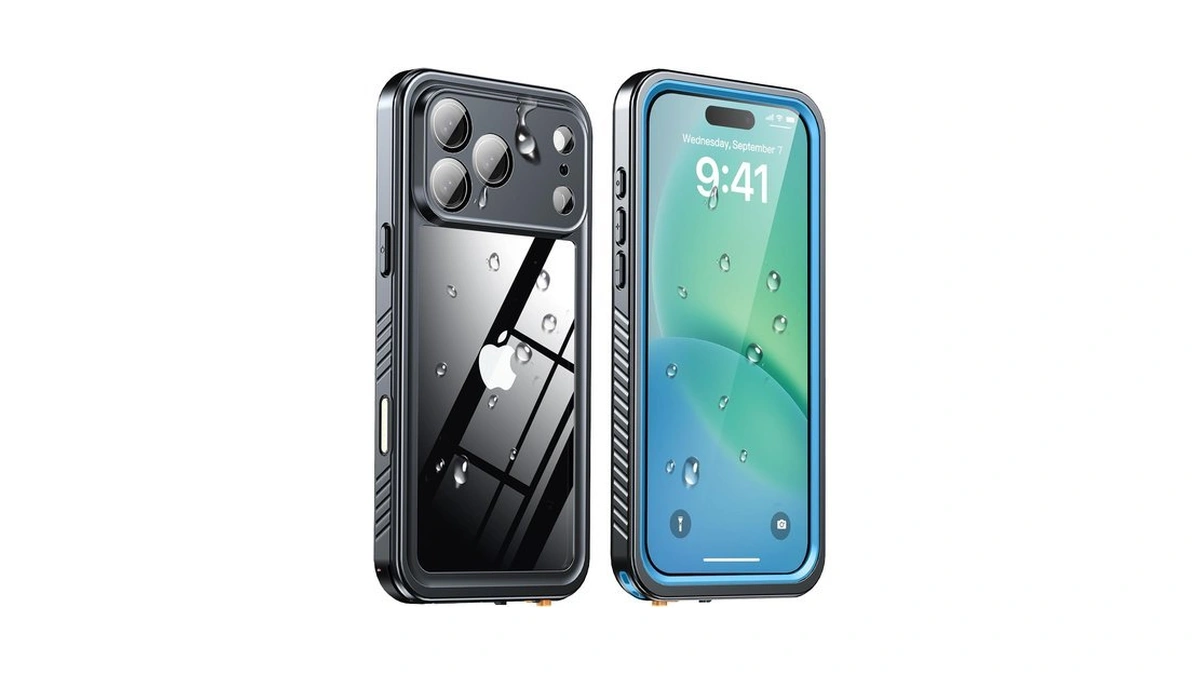 Antshare Ip68 Waterproof Case For Iphone 17 Pro Max, Blue/clear