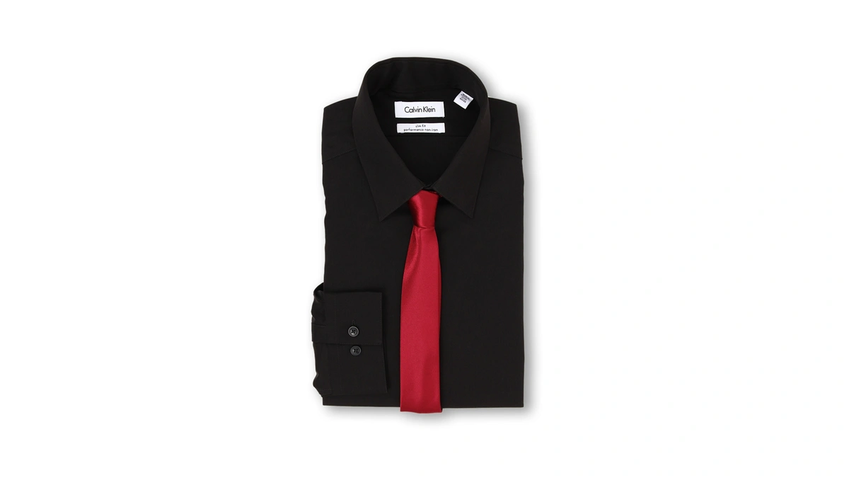 Calvin Klein Men Slim Fit Non-iron Herringbon...