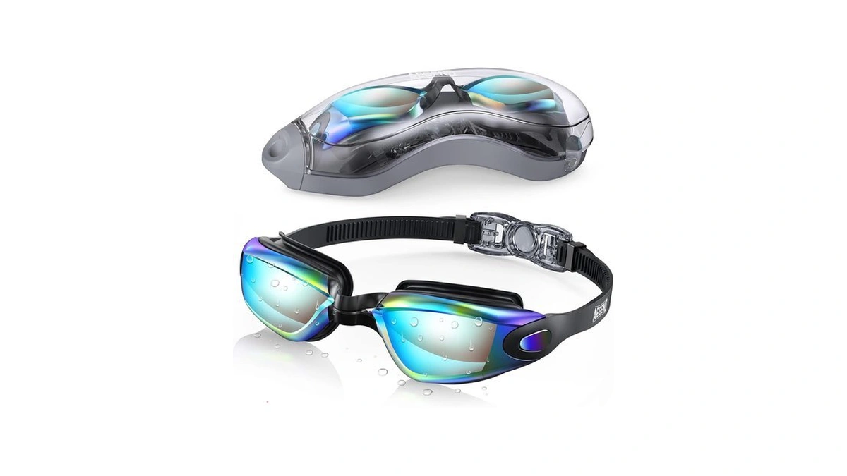 Aegend Swim Goggles, Swimming Goggles No Leaking Full Protect Adult