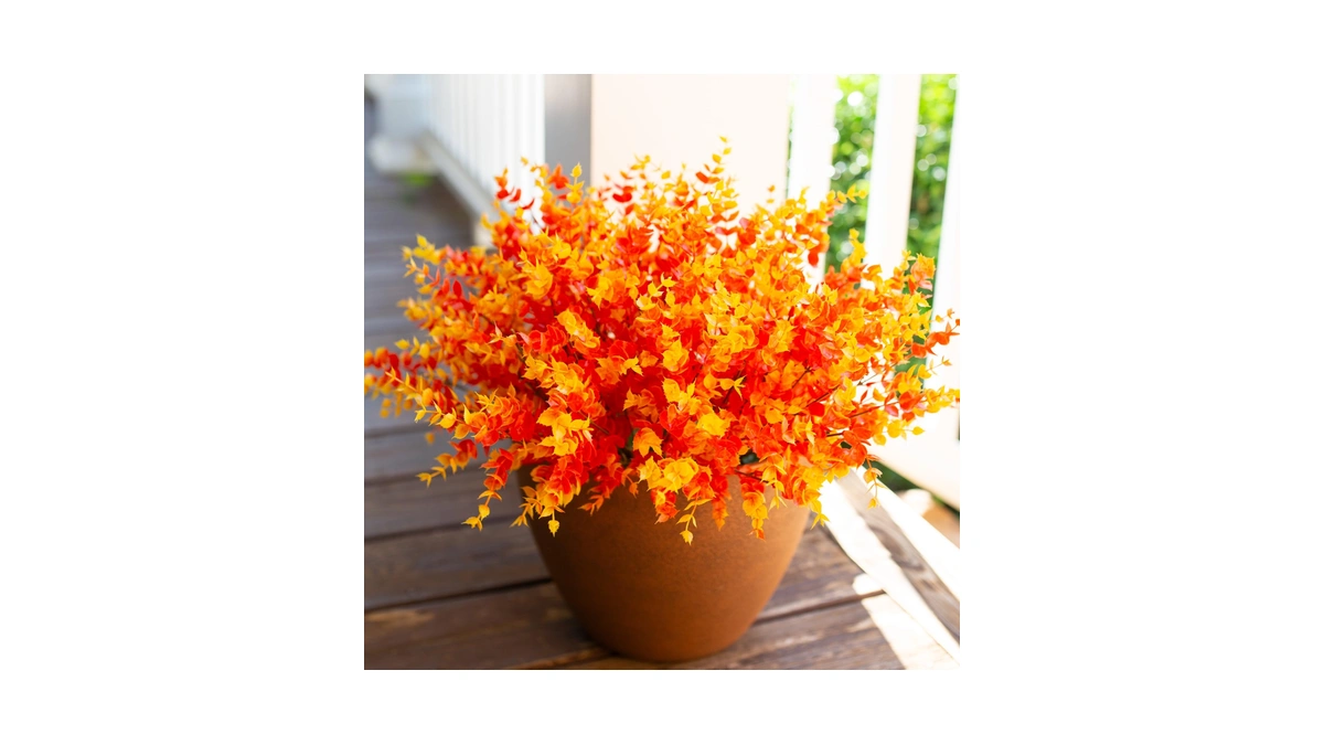 Artificial Plants For Outdoor Fall Plants Fake Greenery For Autumn