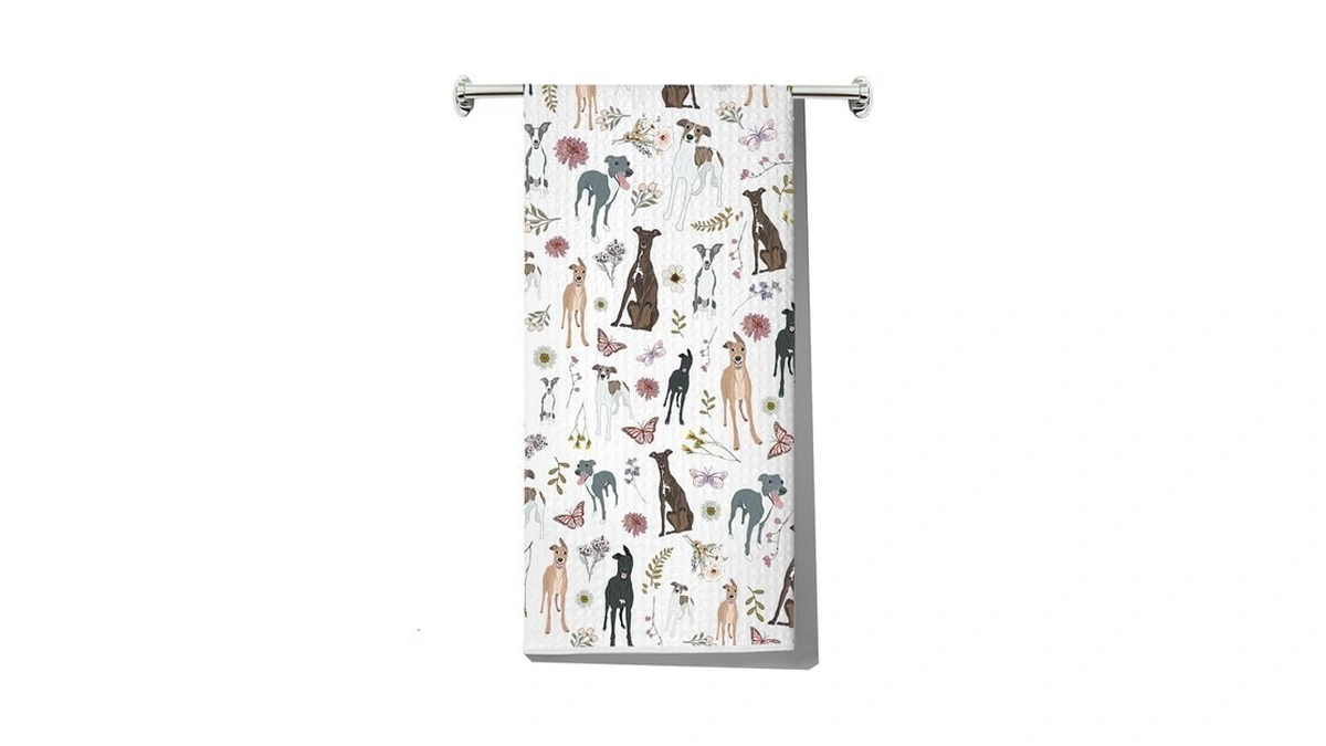 Jniap Greyhound Kitchen Towel Greyhound Hand Towel Greyhound Lover Gift