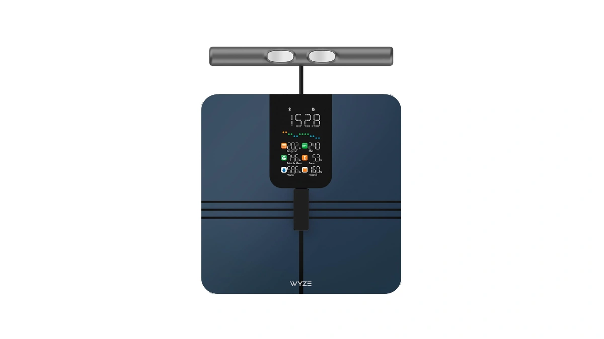 Wyze Smart Scale Bodyscan With Handle, Bluetooth, 400 Lbs, Black