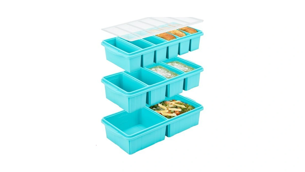 Silicone Freezer Tray With Lid - Soup Freezer Container Molds
