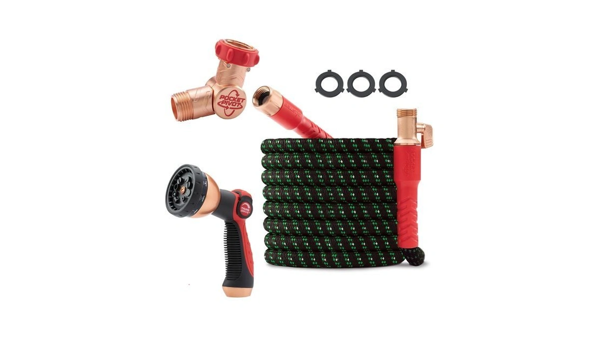 Pocket Hose Ballistic Double Uv 50 Ft Expandable Garden Hose,