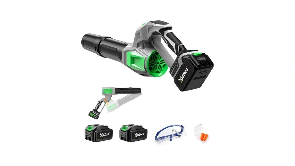 Leaf Blower Cordless, 850 Cfm Brushless Motor, 2×5.0ah Batterys And
