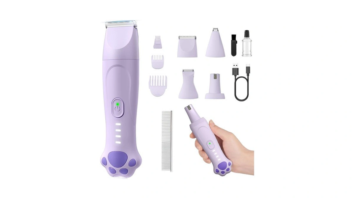 4-in-1 Dog Clippers For Grooming Kit - 45db Quiet 150-min