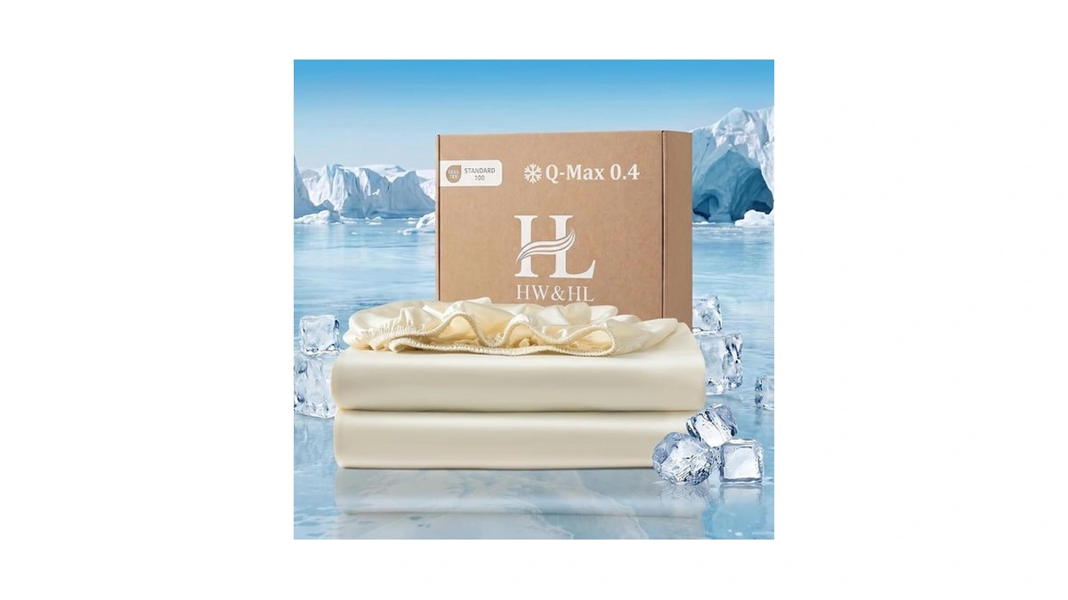 Hw&hl Ivory White Cooling Fitted Sheet Twin Size Only 16"
