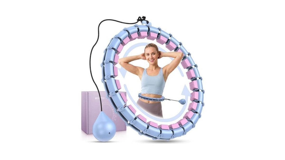 Weighted Infinity Hoop With 24 Detachable Quiet Knots, Hula Circle