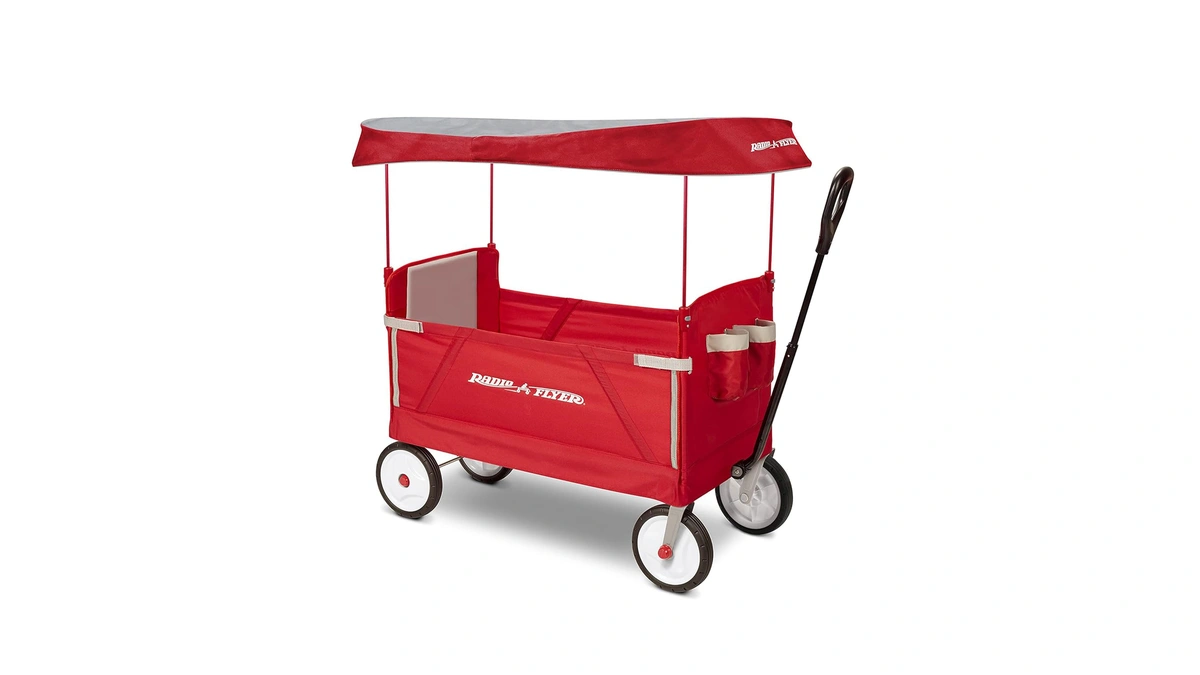 Radio Flyer 3-in-1 Ez Fold Wagon With Canopy, For Kids
