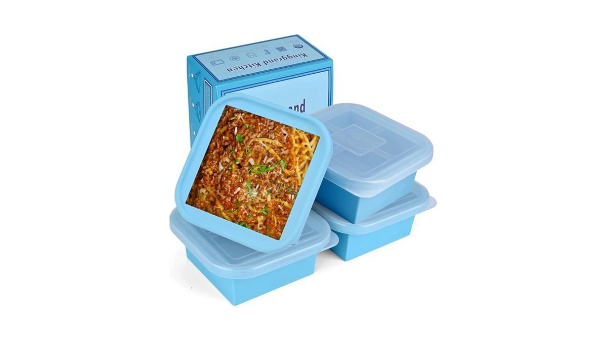 Kinggrand Kitchen 2 Cup Silicone Freezer Trays With Lid 4